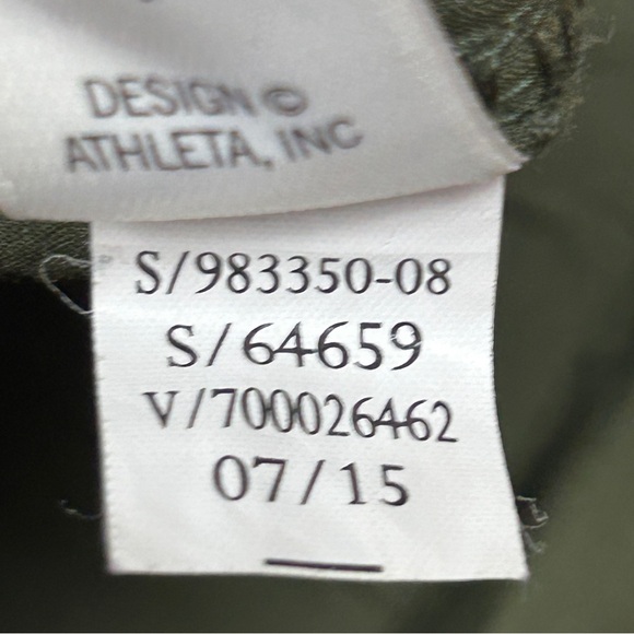 Athleta Green Jogger Pants Women Size 4 Elastic Waist Zip Pockets Ruched - Picture 7 of 12